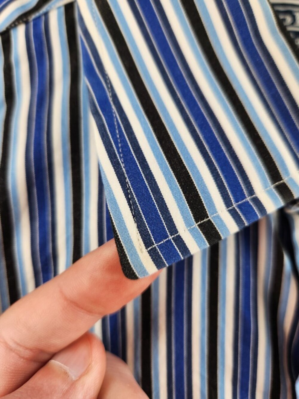 Polo Ralph Lauren Striped Blue Button Up Shirt Curham Custom Fit 16.5 36/37 Men - Picture 14 of 16